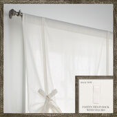 Mercantile Drop Cloth Tie-Up Shade, 42" W x 63" L, Off White